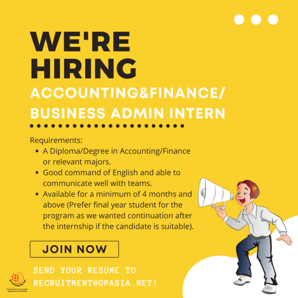 Accounting And Admin Intern Gp Outsourcing Asia Hiredly Jobs In Malaysia